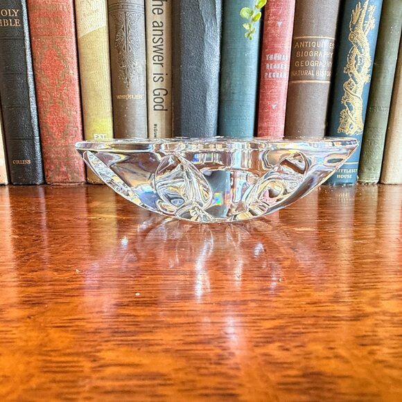 Vintage Signed Miller Rogaska Equinox Snowflake Tea light Holder - Picture 8 of 8